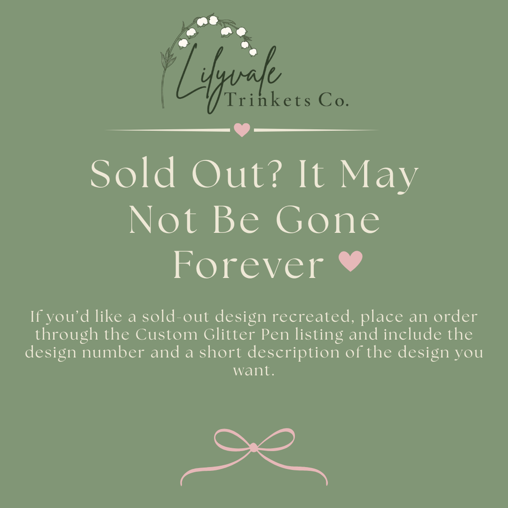 Ready-To-Ship Glitter Pens | Choose Your Design