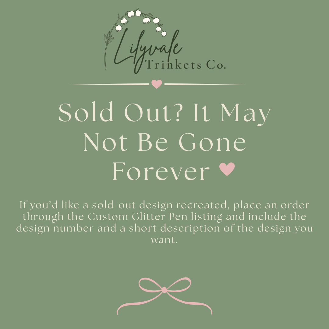 Ready-To-Ship Glitter Pens | Choose Your Design