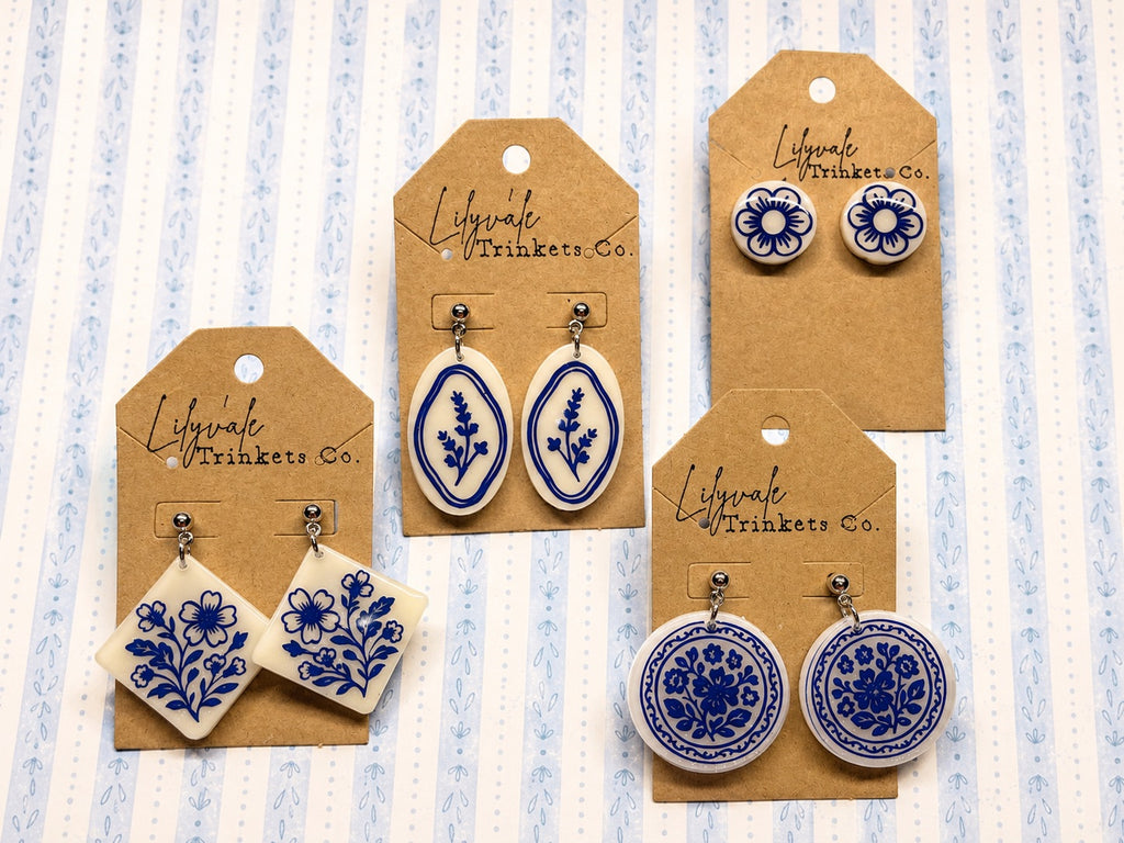 Blue Willow Earrings