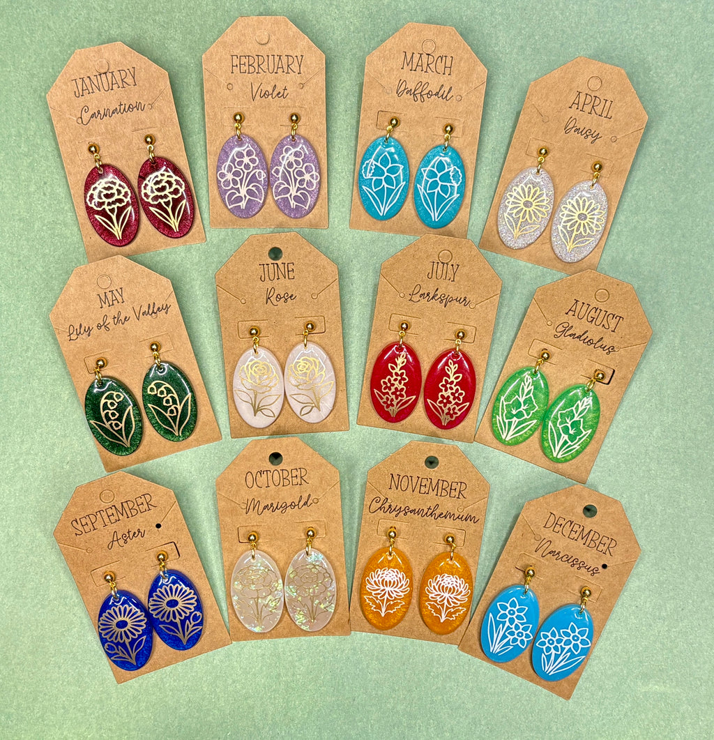 Birth Month Blooms | Birth Flower Earrings